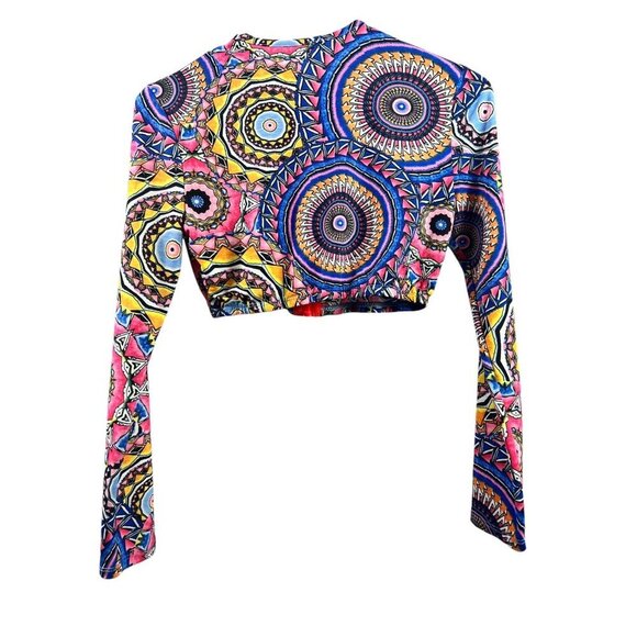 Good Times Women's Full Of Color Long Sleeve Crop Top - Picture 2 of 7